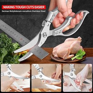 Ciseaux de cuisine robustes en acier inoxydable, compatibles lave-vaisselle, ciseaux à volaille, ciseaux à viande, ciseaux de cuisine pour poulet - Product Image 6