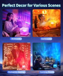 Lámpara de Mesa Moderna con Cubo de Cristal LED RGB de 16 Colores, Efecto de Ondas de Agua Dinámicas, Luz Nocturna con Brillo de Medianoche, Venta al Por Mayor - Product Image 4