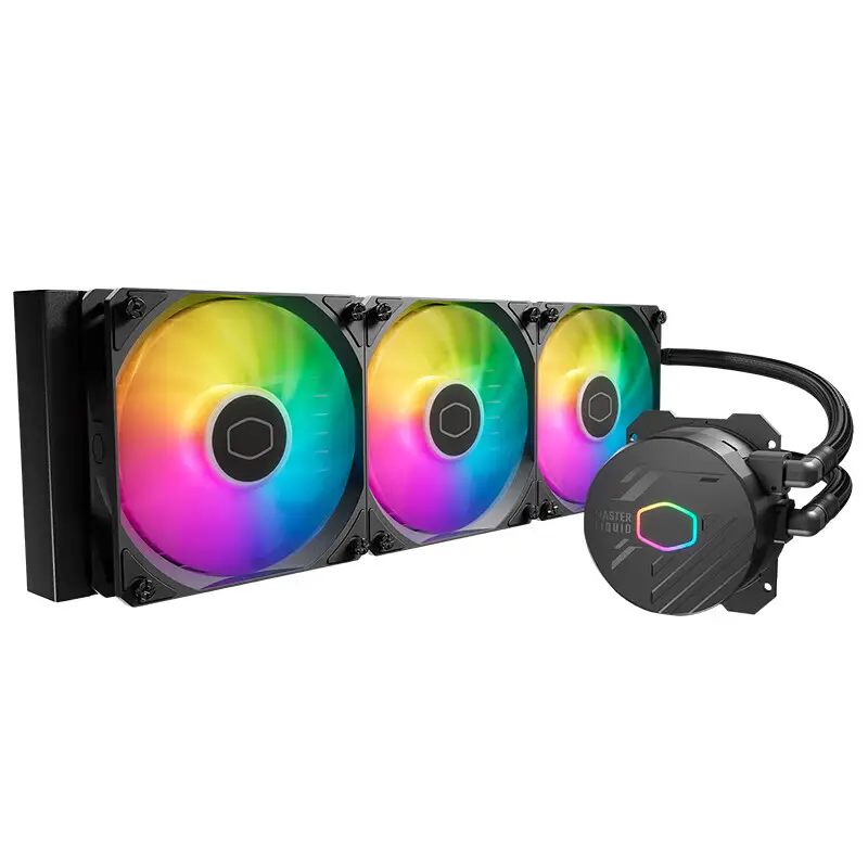 Cooler Master B360 ARGB Core AIO CPU Cooler - Bomba de câmara dupla, ventiladores RGB, silencioso para plataformas AM5 e LGA1700