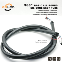 Tube LED néon rectangulaire en silicone 24V 360 degrés, adressable RGBIC, lumière linéaire constante, IP67, décoration intérieure d'hôtel, CE RoHS
