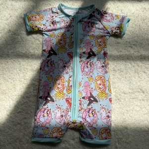 Pijama de Bambú Zs para Bebé, con Cierre Bidireccional, Manga Corta, Estampado con Personajes, Transpirable, Primavera, Unisex - Product Image 4