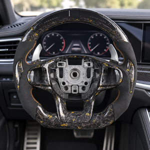 Volante de Coche de Fibra de Carbono Forjado con Calefacción LED y Levas de Cambio para Ford Mustang GT Explorer 2024 2025 2026 - Product Image 2