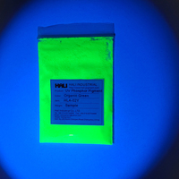 Vente en gros 365nm organique uv rouge bleu jaune vert poudre de pigment phosphorescent fluorescent uv pigment de sécurité visible