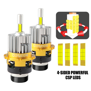 หลอดไฟ LED รถยนต์ซีรีส์ D แบบไม่มีข้อผิดพลาด Canbus ชิป 4 ด้าน ให้แสงสว่าง D2S D2R D4S D4R ไฟหน้า LED - Product Image 6