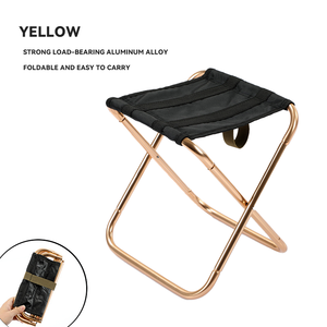 Chaise et tabouret pliants d'extérieur en aluminium – Design carré durable et léger pour le camping, la pêche, la plage et l'escalade - Product Image 5