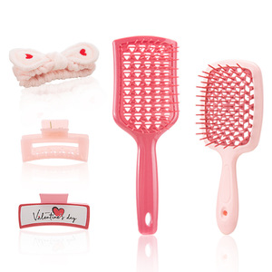 Ensemble de coiffure Saint-Valentin Playboy Guangzhou : Peigne Rose Scellé, Brosse Ajourée, Accessoires Cheveux 199g, Emballage OPP - Product Image 3