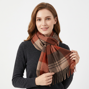 100% Wool Scarf Geometrical Pattern Long Luxury <b>Wrap</b> Wholesale Custom Logo OEM ODM Low MOQ Manufacturer - Product Image 1