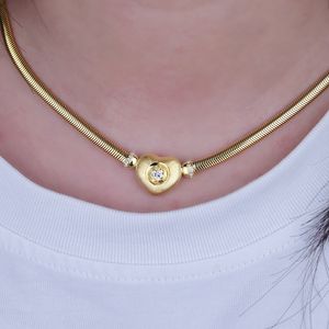 Hand Made Silver Sterling 925 Classic Christian Fashion Jewelry 18K Yellow <b>Gold</b> <b>Plated</b> Zircon Snake <b>Chain</b> Pendant <b>Necklaces</b> - Product Image 2