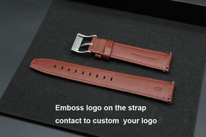 Correa de Reloj de Cuero Genuino Hecha a Mano de 20MM con Logotipo Personalizado, Correa de Reloj OEM de Estilo Occidental con Liberación Rápida para <span class=keywords><strong>GT2</strong></span> S3 - Product Image 6