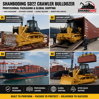 Bulldozer sur chenilles SD22 238HP à commande hydraulique précise, toutes conditions météorologiques, pour manutention d'agrégats, remblayage et travaux de terrassement, équipement avec moteur