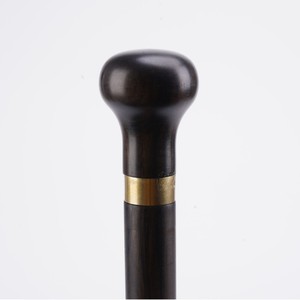 Canne de marche en bois d'ébène avec poignée courbée, bâton de soutien léger en bois massif pour personnes âgées, cadeau haut de gamme en stock - Product Image 2