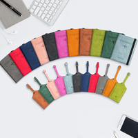 Porte-passeport et étiquette de bagage ensemble en cuir Pu étui à passeport couverture portefeuille luxe mince voyage porte-passeport pour hommes femmes