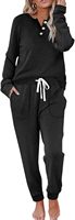 Tenues deux pièces pour femmes, ensembles de détente, sweat-shirt à boutons, pantalon de survêtement, ensembles de survêtement avec poches