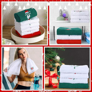 Ensembles <span class=keywords><strong>de</strong></span> serviettes <span class=keywords><strong>de</strong></span> Noël 100% coton en gros Serviettes <span class=keywords><strong>de</strong></span> plage rondes douces avec fonction <span class=keywords><strong>de</strong></span> séchage rapide pour les essuie-mains <span class=keywords><strong>de</strong></span> voyage dans des boîtes-cadeaux - Product Image 6