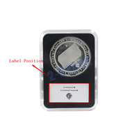 Boîtes de protection pour pièces de monnaie NGC CNC PCGS de différentes tailles, auto-scellantes, résistantes aux rayures, avec support d'affichage à clipser
