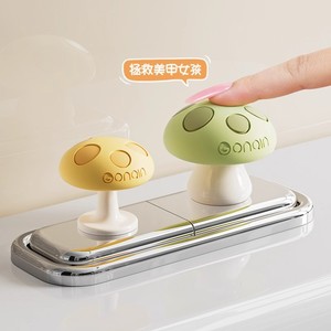 Bouton de chasse d'eau en silicone vert en forme de champignon, installation facile, interrupteur de réservoir d'eau pour salle de bain - Product Image 5