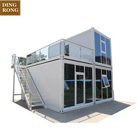 Conteneur préfabriqué portable de 10 pieds 20 pieds 30 pieds 40 pieds un 2 3 4 5 6 chambres à coucher Conteneur d'expédition préfabriqué de luxe Bureau à domicile Maison