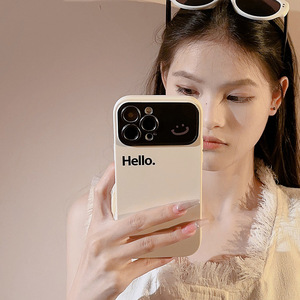 Style Simple Heureux Bonjour Mot Sourire Visage Housse de Téléphone Pour <span class=keywords><strong>iphone</strong></span> 7 8 X XS XR 11 12 13 14 15 Plus Pro Max - Product Image 2
