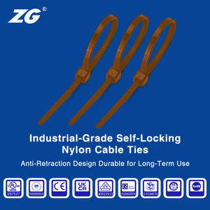 Bridas de Nylon 66 Multiusos de Fabricación Taiwanesa, Reutilizables, para Uso Industrial, 3.6*292mm, Alta Resistencia, Color Marrón, Convencionales - Product Image 2