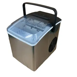 Macchina per il ghiaccio con corpo in acciaio inossidabile da 10kg automatica rapida da banco per uso domestico