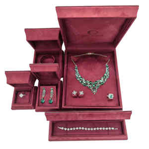 Custom logo Luxury Ring <b>Box</b> Wholesale <b>Plastic</b> Velvet Jewelry <b>Box</b> Presentation with LED Light Square Jewelry Packaging <b>Box</b> - Product Image 6