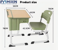 Ensemble bureau et chaise scolaire moderne en bois, durable et écologique, avec plateau ouvert, pour l'apprentissage des élèves - Vente en gros usine
