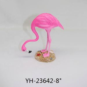 Factory Customized Small Statue <b>Ornament</b> Resin Crafts Suitable for Bedroom Living Room Decoration <b>Pink</b> Flamingo Figurine - Product Image 3