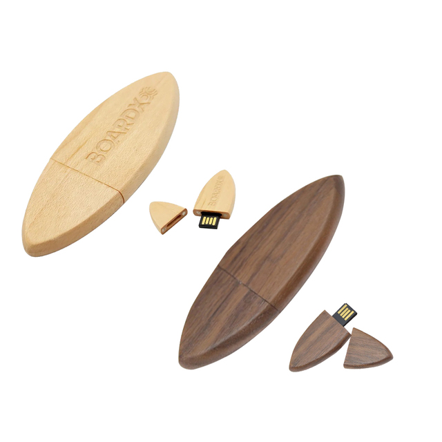 Wooden Personalized Surfboard 2.0 USB Flash Drive with Custom Logo 3.0 Pendrive for Business Memorial USB Memory Stick Gift