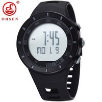 Jam Tangan Digital Anak Laki-laki OHSEN 2821 Grosir, Tali Karet Stylish, Tahan Air, Layar LED, Sederhana, untuk Pelajar