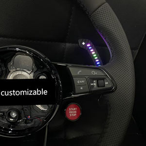 Volant en cuir Nappa avec palettes LED pour modèles <span class=keywords><strong>Audi</strong></span> A3 A4L <span class=keywords><strong>Q5</strong></span> Q7 A6 A7 <span class=keywords><strong>S</strong></span> <span class=keywords><strong>Line</strong></span> OEM+ Volant personnalisé Amélioration de l'intérieur de la voiture - Product Image 3