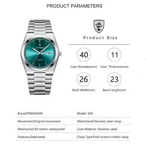 Reloj <span class=keywords><strong>de</strong></span> Cuarzo POEDAGAR P930 <span class=keywords><strong>de</strong></span> <span class=keywords><strong>Lujo</strong></span> para <span class=keywords><strong>Hombre</strong></span>, Ultrafino, <span class=keywords><strong>de</strong></span> Aleación, con Diseño Moderno, Analógico, Resistente al Agua, Nuevo, en Transmisión en Vivo - Product Image 4