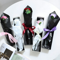 Boîte Cadeau Rose Éternelle Préservée – Bouquet à Tige Unique Personnalisable – Livraison Rapide pour Fêtes, Anniversaires et Célébrations