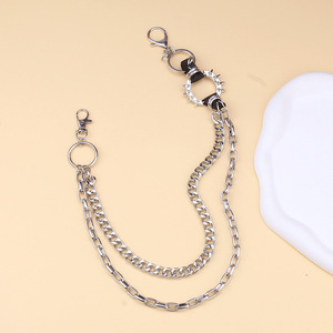 Cadena para Pantalones, Cadena de Cintura de Aleación de Zinc con Diseño de Púas, Estilo Hip Hop Punk Rock para Hombre, Cadena Corporal Retro de Moda para Uso Diario - Product Image 2