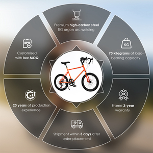 Bicicleta de Carretera Infantil Ligera de 20 y 22 Pulgadas con Frenos de Disco y 7 Velocidades, Disponible en Fábrica, Bicicleta de Carreras Junior para Niños - Product Image 3