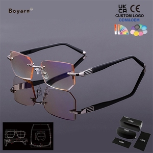 Gafas <span class=keywords><strong>de</strong></span> Presbicia Boyarn Duraderas, Gafas <span class=keywords><strong>de</strong></span> Presbicia Ordinarias sin Montura, Gafas <span class=keywords><strong>de</strong></span> <span class=keywords><strong>Lectura</strong></span> con Bloqueo <span class=keywords><strong>de</strong></span> Luz Azul y Degradado - Product Image 2