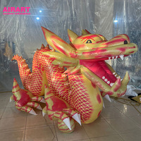 Modèle de dragon bleu gonflable géant pour la décoration de fête