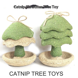 Kauwspeeltje voor huisdieren Natuurlijk vers kattenkruid Kerstboomvormige molairstok Tandenreinigingsstok Zelfvermakend kattenspeeltje - Product Image 4