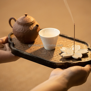 יוקרה מודרנית קרמית דובדבן פריחת קטורת מחזיק ומגש ידידותי לסביבה אנטי ריח - Product Image 6