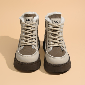 <span class=keywords><strong>Bottes</strong></span> de <span class=keywords><strong>neige</strong></span> décontractées d'hiver pour femmes, doublure en flanelle rembourrée, <span class=keywords><strong>bottes</strong></span> Joker à tige haute en coton chaud, très chaudes - Product Image 6