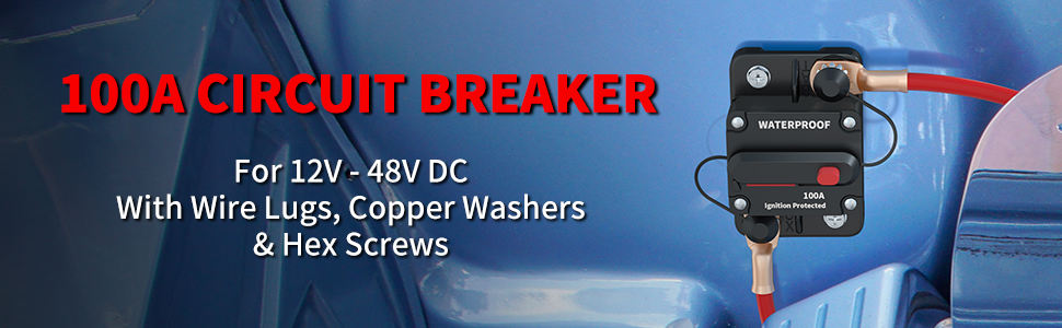 Interruttore Automatico 50A Per Auto - DC 12-48V, Impermeabile Con Ripristino Manuale - Foto 4