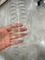 Faux ongles courts en gel transparent effet griffes d'aigle, motif ciel étoilé de luxe, réutilisables, faits à la main, à presser, 5,0 cm