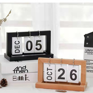 Modern Wooden Desk <b>Calendar</b> Nordic Style Minimalist Office Bedroom Decoration Small Ornament Lamination Printing - Product Image 3