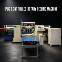 Machine à dérouler le bois rotative contrôlée par PLC, tour à dérouler le placage, machine à haute vitesse pour la fabrication de contreplaqué pour la production de placage