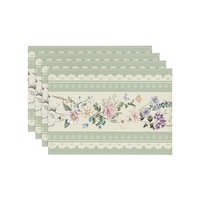 Sets de table en lin à motifs floraux personnalisés pour la table à manger à la maison au printemps et en été, résistants à la chaleur, décoratifs