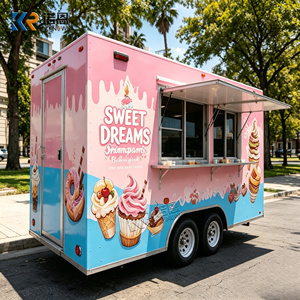 Camion de restauration BBQ personnalisé OEM avec cuisine complète, chariot de nourriture de rue mobile <span class=keywords><strong>à</strong></span> vendre, remorque <span class=keywords><strong>à</strong></span> hot-dogs rapide - Product Image 2