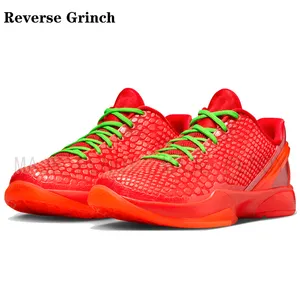 Newest In Stock X Top quality Bryant 6 Protro Reverse Grinch Basketball shoes Men Trainers Sports Outdoor Sneakers