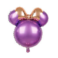 Ballons Mini Mouse Butterfly Knot Head en aluminium de 24 pouces pour la décoration de fête d'anniversaire