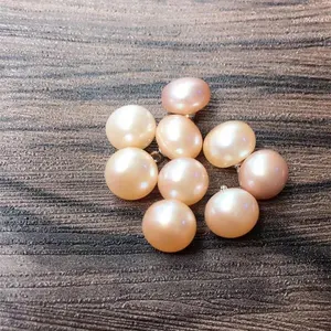 Commercio all'ingrosso perla d'acqua dolce button Flatback pulsante