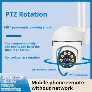 Trong nhà/ngoài trời IP65 không thấm nước không dây hai chiều âm thanh Hệ thống camera an ninh tầm nhìn ban đêm CMOS cảm biến Wifi theo dõi chuyển động của con người - Product Image 4