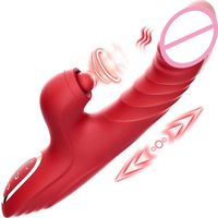 Vibrador con Movimiento de Empuje para Mujeres, Juguete Sexual con Forma de Rosa para el Punto G, Estimulador de Clítoris, Juguete Sexual para Adultos, Juegos de Sincronización con IA para Parejas, Pene Erótico Grande